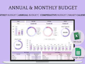 PLR Annual & Monthly Budget Template