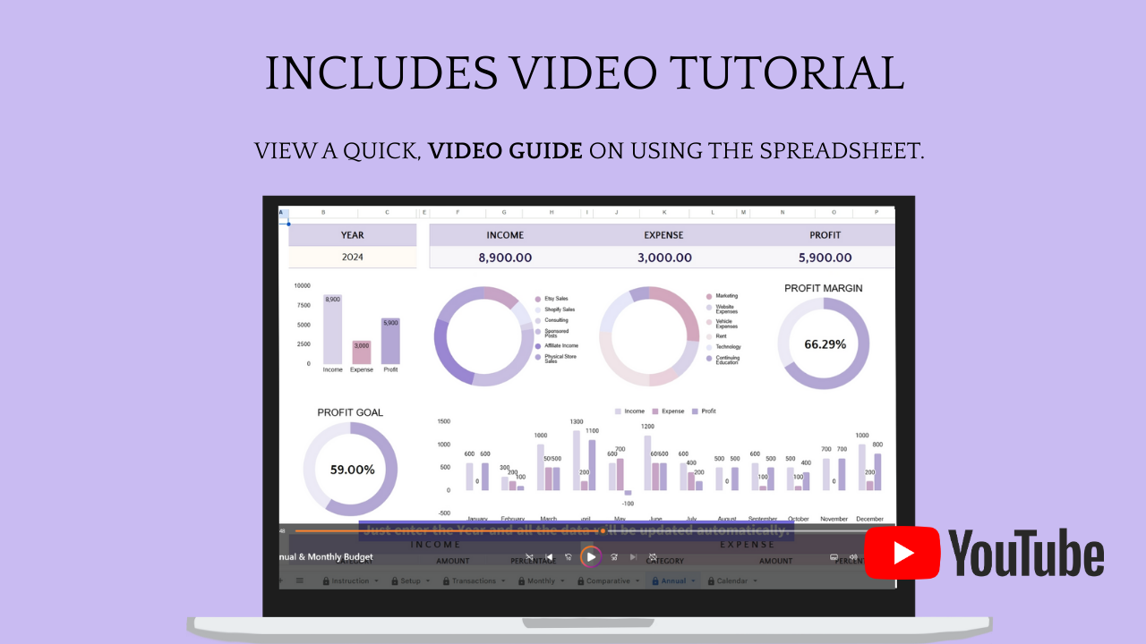 Annual & Monthly Budget Template - Image 8