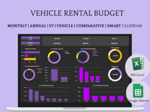 Vehicle Rental Template (Dark Theme)