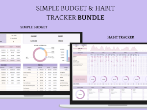 Simple Budget & Habit Tracker Bundle